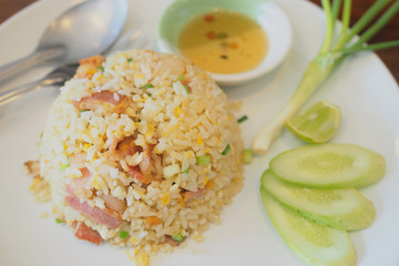 fried rice with bacon
