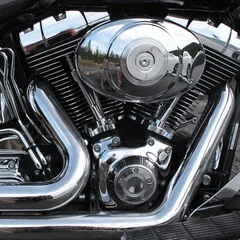 Cercles muraux Route 66 Motorcycle chrome
