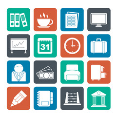 Silhouette Business and office icons