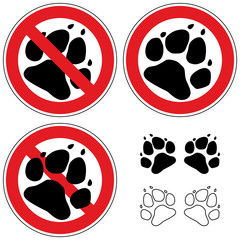 Verbotszeichen - Tiere verboten