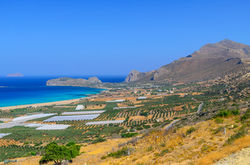 Falasarna beach at Crete island