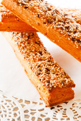 bread sticks with sesame