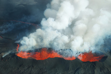 Bardarbunga volcano eruption in Iceland