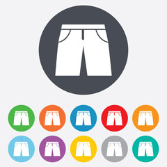 Men's Bermuda shorts sign icon. Clothing symbol.