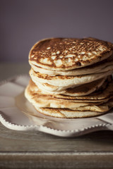 pancakes lying on the plate