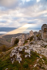 Rocca Calascio, L'Aquila Italy: Ancient castle at sunset