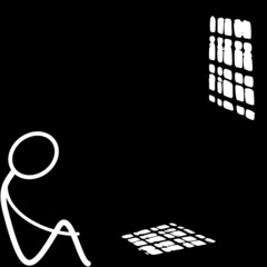 UOMO PRIGIONIERO CARCERATO