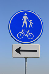 Fussg&auml;nger und Radfahrer
