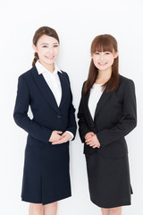 portrait of asian businesswomen on white background