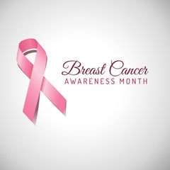 Breast Cancer Awareness Ribbon Background © Giraphics