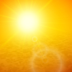 Obraz premium Sunset at sea, horizon with summer sun