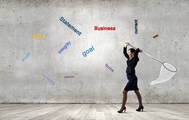 Businesswoman with hoop © Sergey Nivens