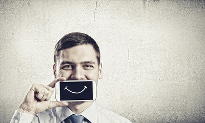 Guy with mobile phone