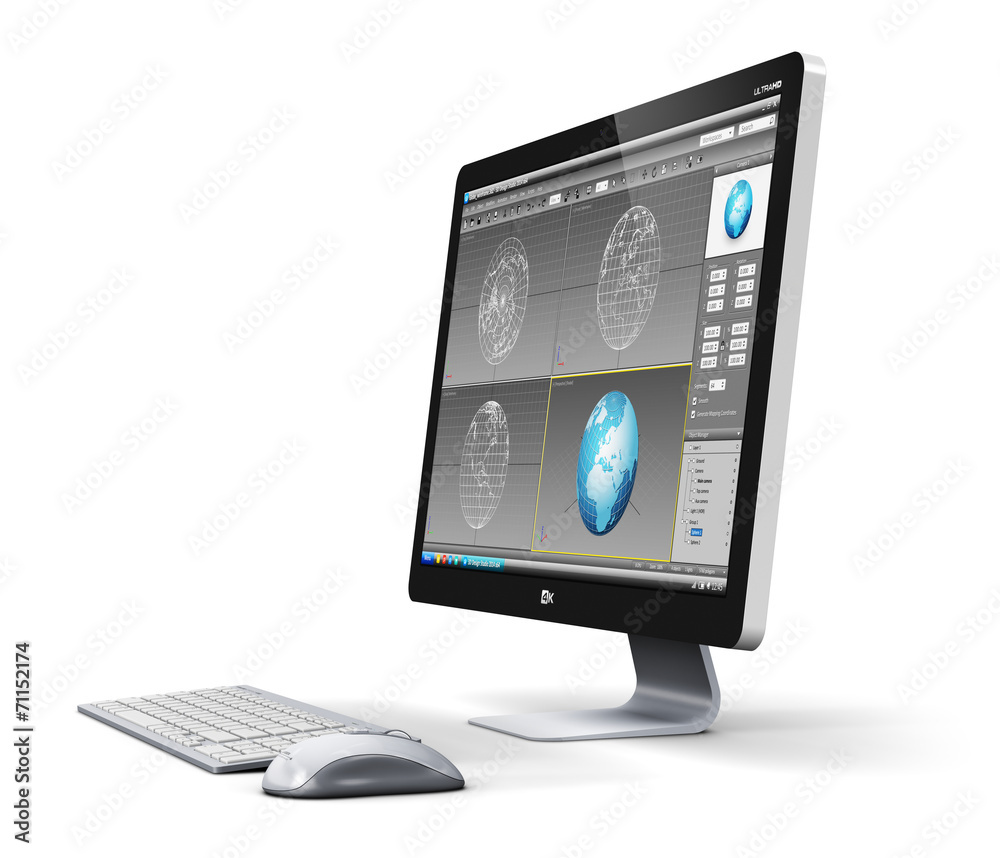 Poster professional desktop computer workstation