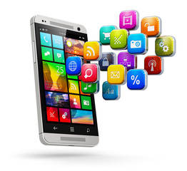 Mobile applications and internet concept