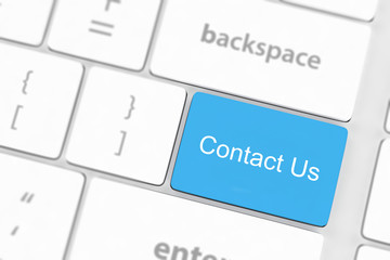 Fototapeta premium Contact us keyboard button