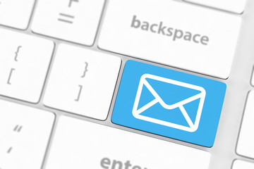 Mail keyboard button on grey keyboard