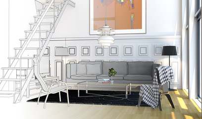 Downstairs Apartment (drawing)