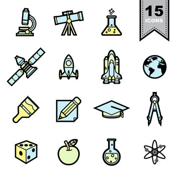 Science icons set