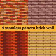 Brick wall set of seamless textures