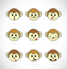 Vector image of an monkey face