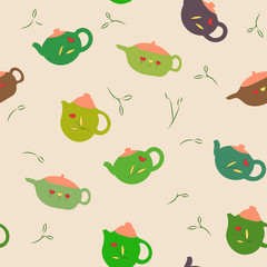 seamless teapot pattern