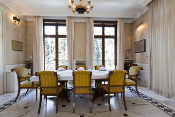 Interior of a luxury dinning room 