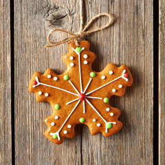 Christmas homemade gingerbread cookie