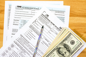 Tax forms for the state of Idaho and money