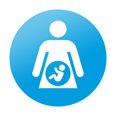 Etiqueta tipo app redonda embarazada