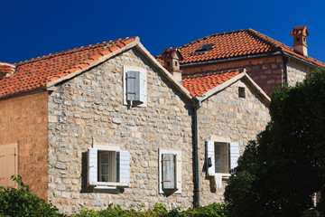 Old houses in Budva, Montenegro