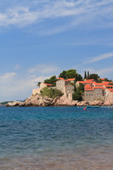 Resort island of Sveti Stefan in Montenegro
