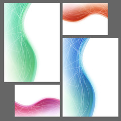 Brochure abstract template swoosh wave lines