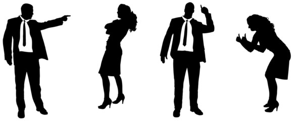 Vector silhouette of people.