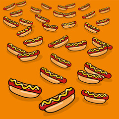 Viele Hotdogs