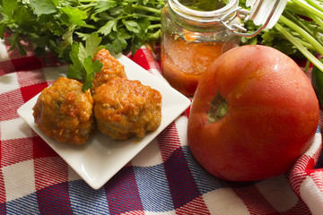 delicious meatloaf with tomato