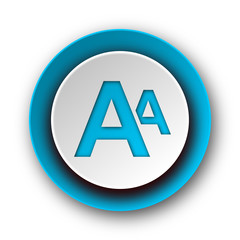 alphabet blue modern web icon on white background