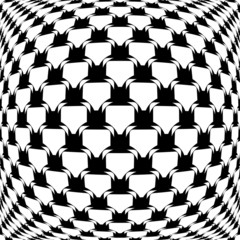 Design monochrome warped grid pattern