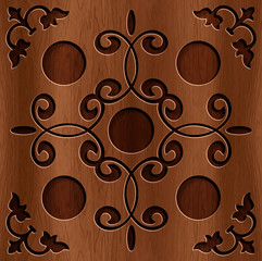 Wood Abstract Background, a beautiful wood carving texture