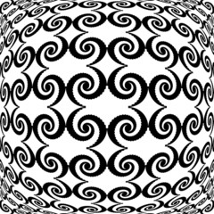 Design monochrome warped grid decorative pattern