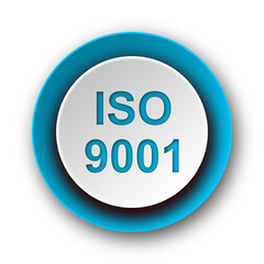 iso 9001 blue modern web icon on white background
