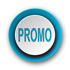 promo blue modern web icon on white background