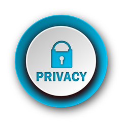 privacy blue modern web icon on white background