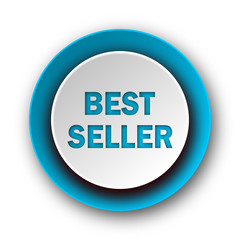 best seller blue modern web icon on white background