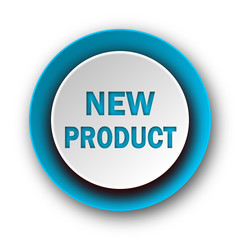 new product blue modern web icon on white background
