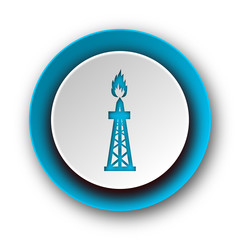 gas blue modern web icon on white background