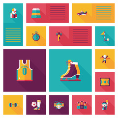 sport flat ui bakcground set, eps10