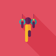 Boy hanging horizontal bar flat icon with long shadow,eps10