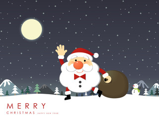 Christmas Santa Claus greeting graphic