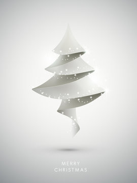 modern white Christmas tree